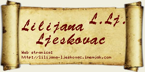 Lilijana Ljeskovac vizit kartica